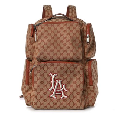 GUCCI X MLB GG Monogram LA Dodgers Large Backpack 